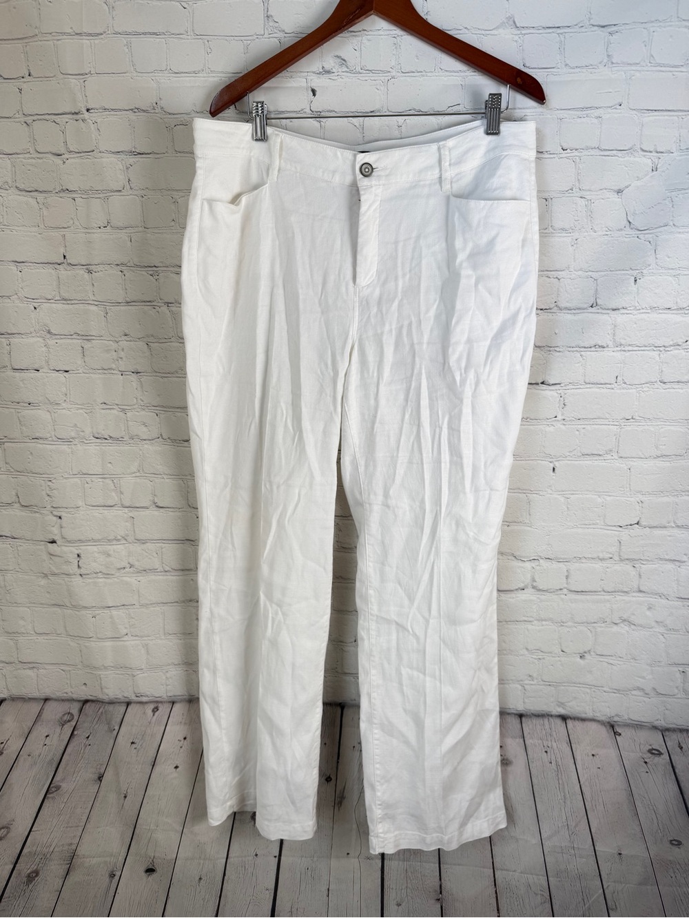 NYDJ White Chinos - Straight Leg Casual Dress Pants 14